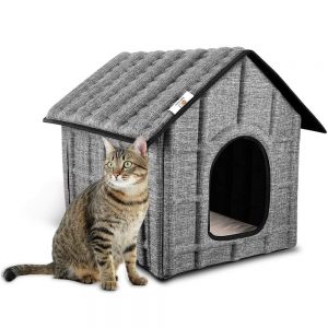 PUPPY KITTY Katzenhaus für Katzen Winterfest Katzenhöhle Faltbar
